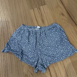 Gilly Hicks High Waist Blue Floral Pajama Shorts